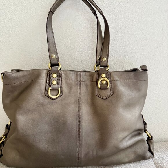 Coach - Ashley Metallic Leather Handbag - Picture 5 of 10